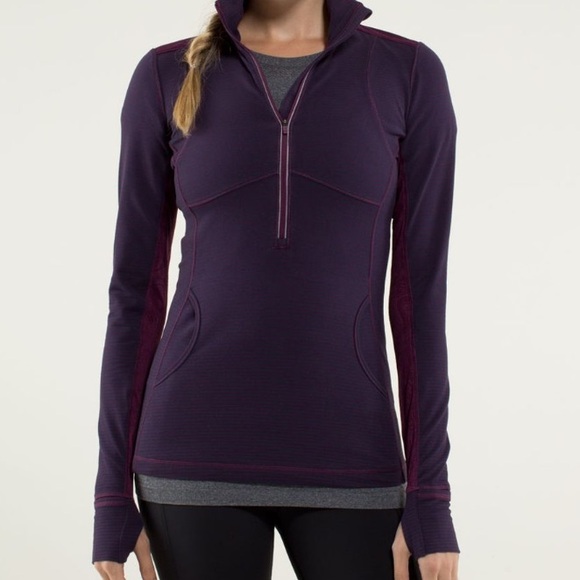 Lululemon Star Runner Lace Lined Pullover in Hyper Stripe Plu fits like size 4-6 - Picture 2 of 7